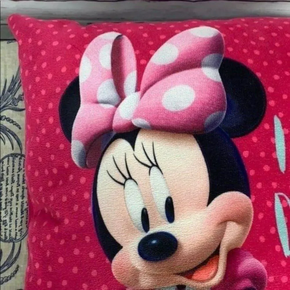 Disney Minnie Mouse I Love Dots Square Cloud Filling Super Plush‎ Pillow